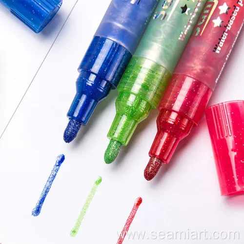 permanent glitter color acrylic marker marcadores